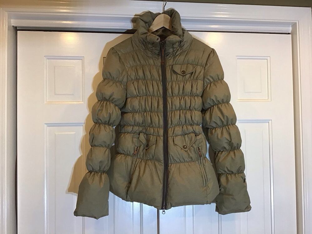Neve Nina Duck Down Puffer Ski Jacket Rare Style #1103 Women Sz L Chevron Lining